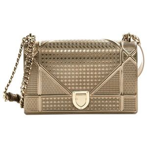 Dior shoulder bag. Diorama in Gold